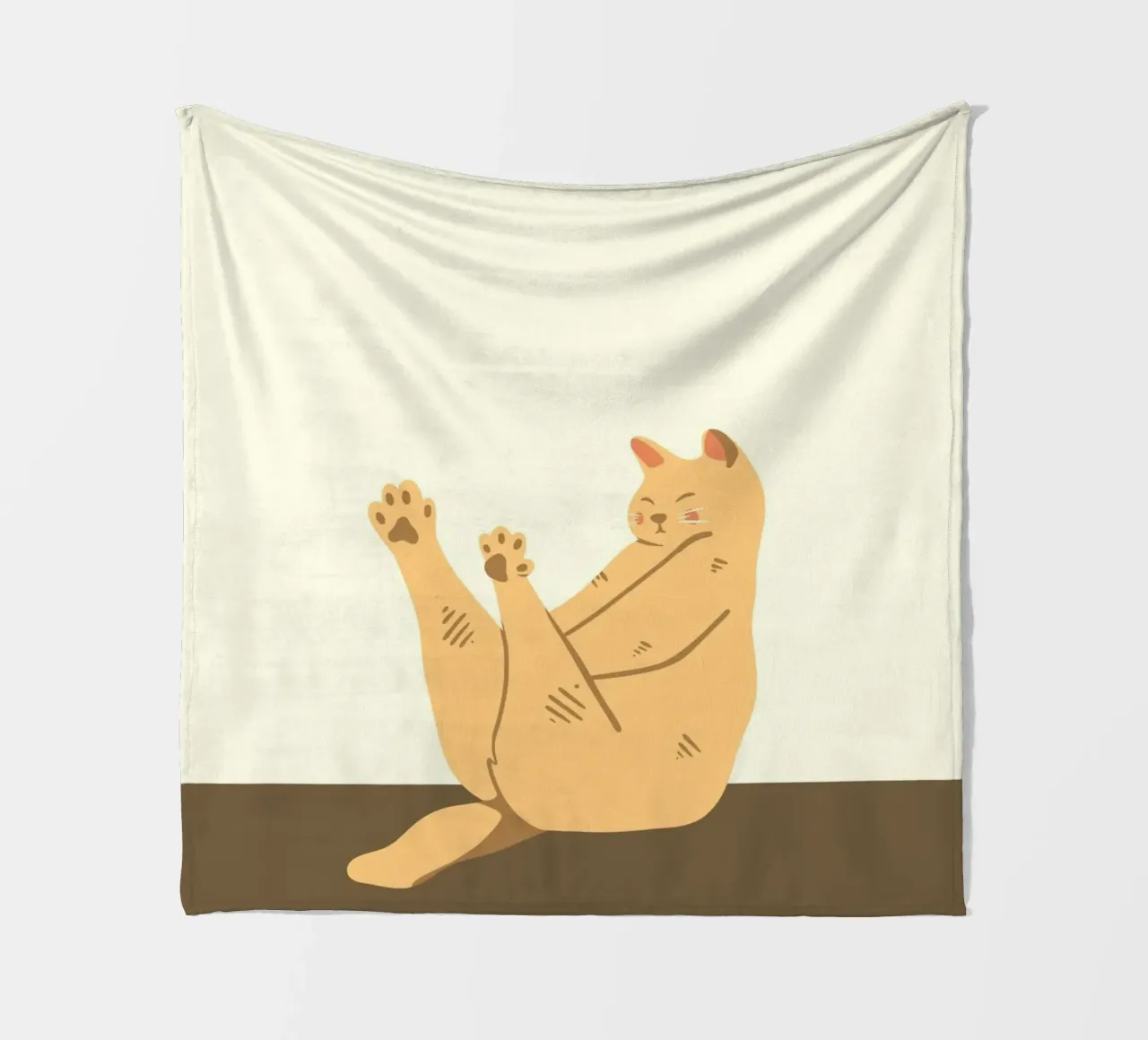 cartoon cat playing fleece blanket by animal story home