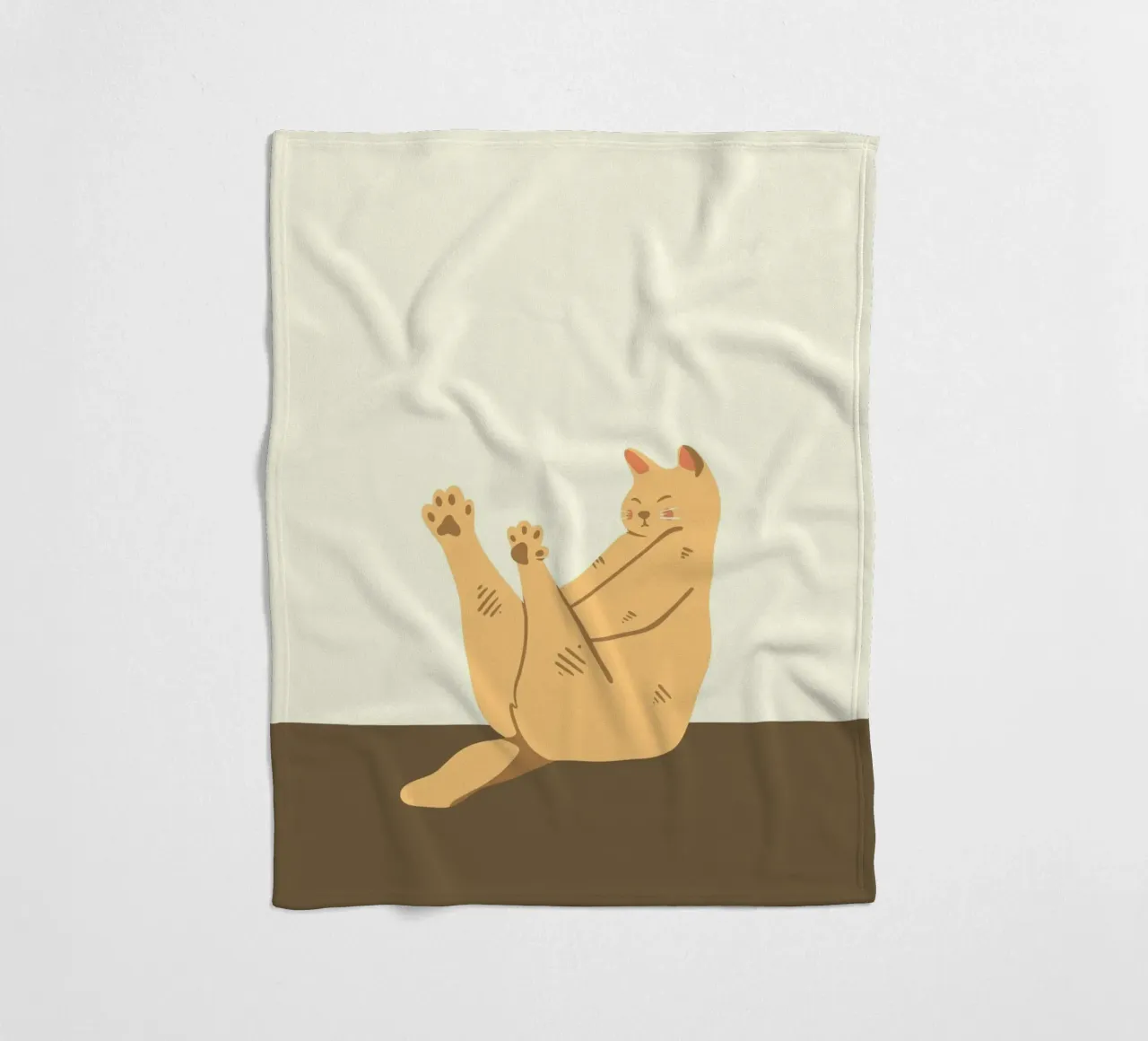 cartoon cat playing fleece blanket by animal story home