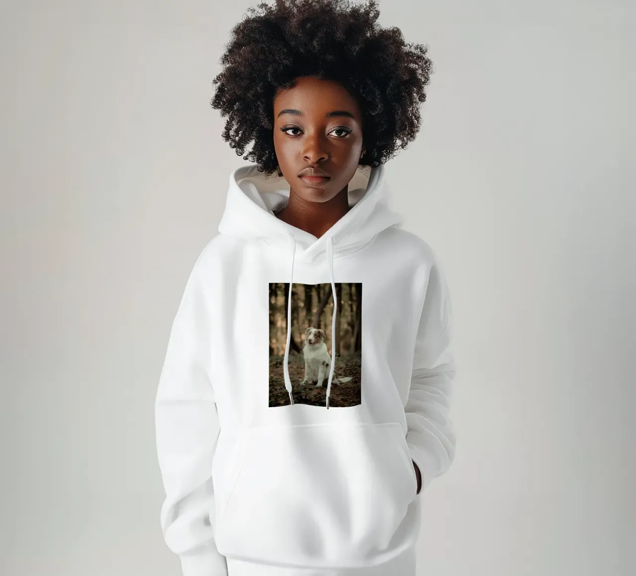 cucciolo nella foresta felpa con cappuccio da animal story home
