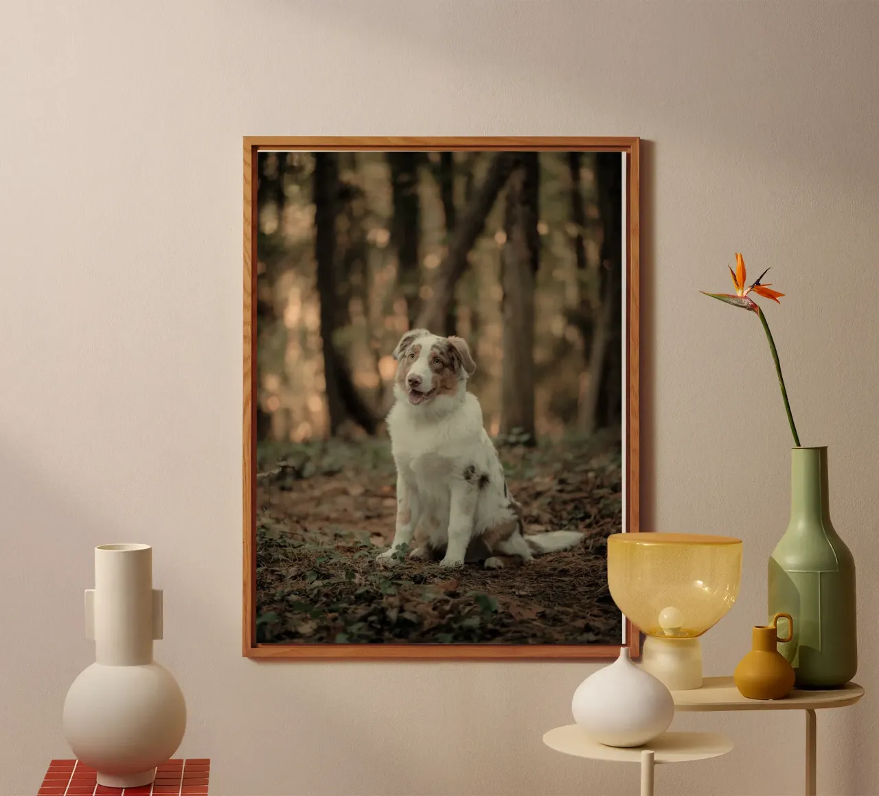 cucciolo nella foresta alluminio dibond da animal story home
