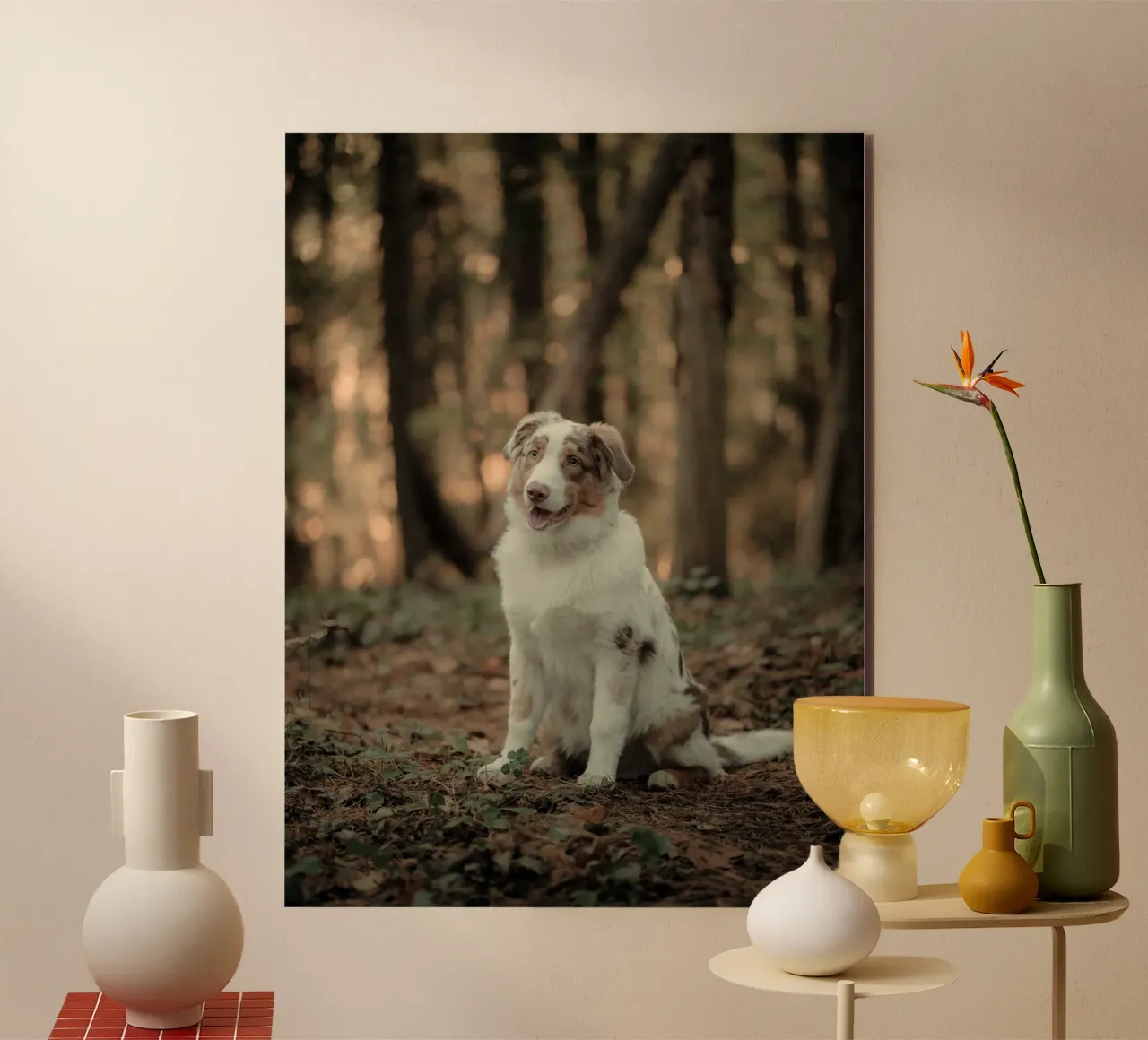 cucciolo nella foresta alluminio dibond da animal story home