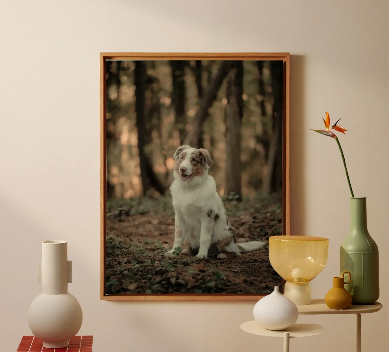 puppy in the forest canvas by animal story home