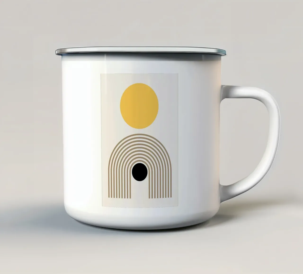 Arte geometrica astratta tazza in smalto da MinimalistDesign