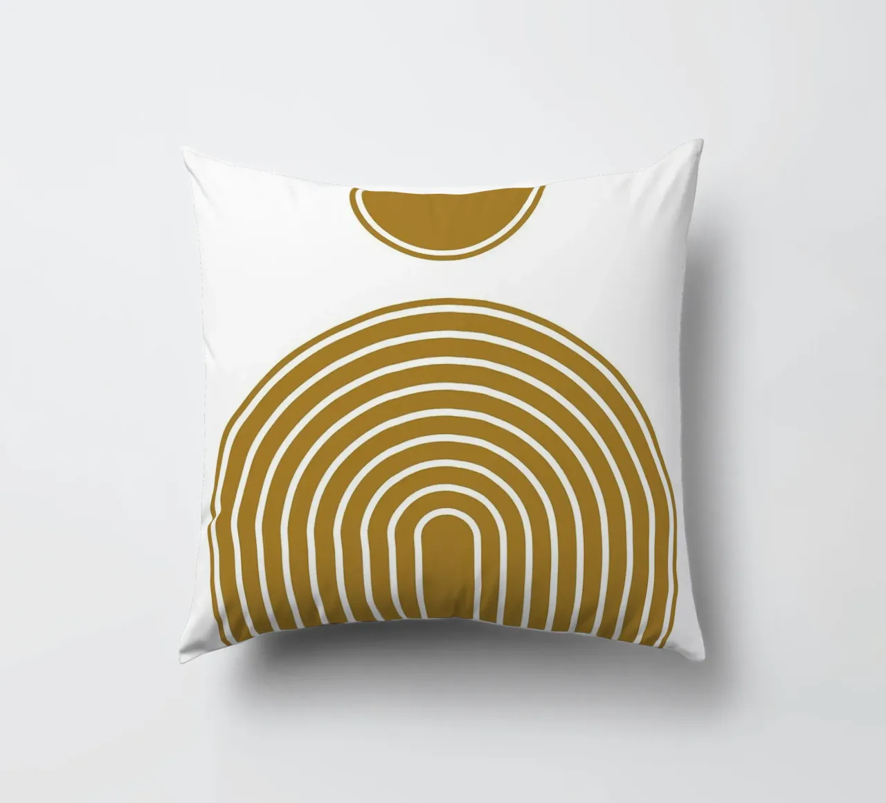 Abstract Geometric Art with Circle and Arches decorative cushion by MinimalistDesign