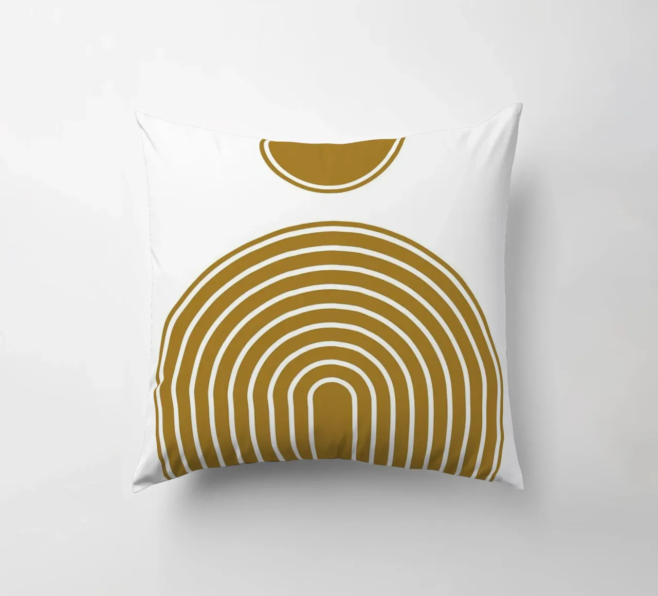 Abstract Geometric Art with Circle and Arches decorative cushion by MinimalistDesign