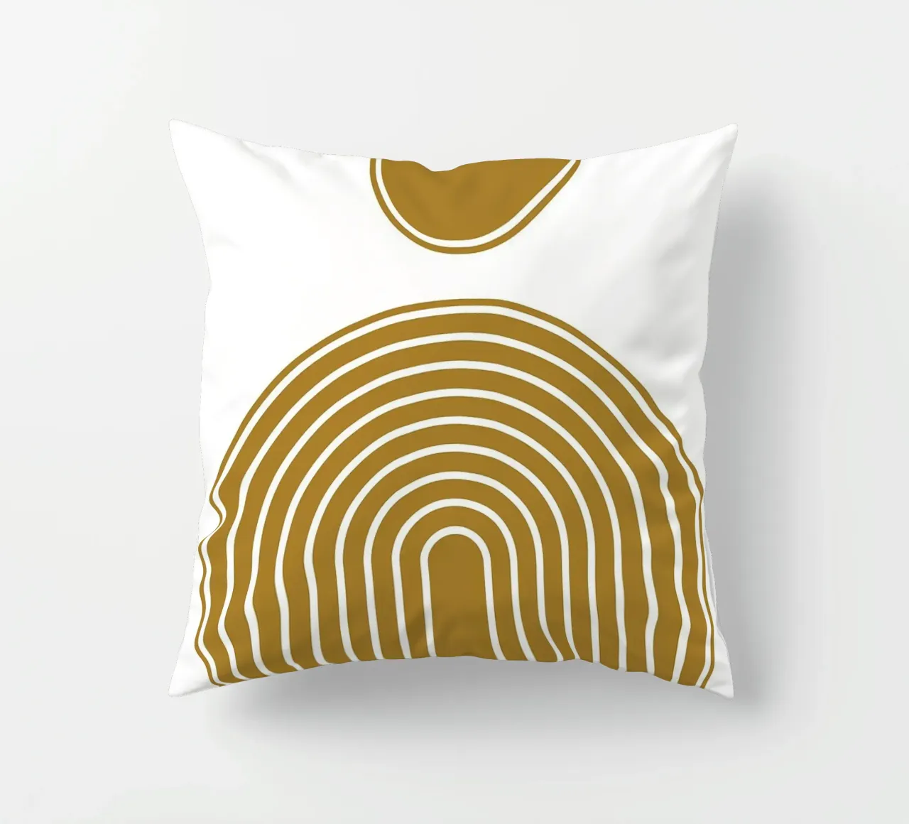 Abstract Geometric Art with Circle and Arches decorative cushion by MinimalistDesign