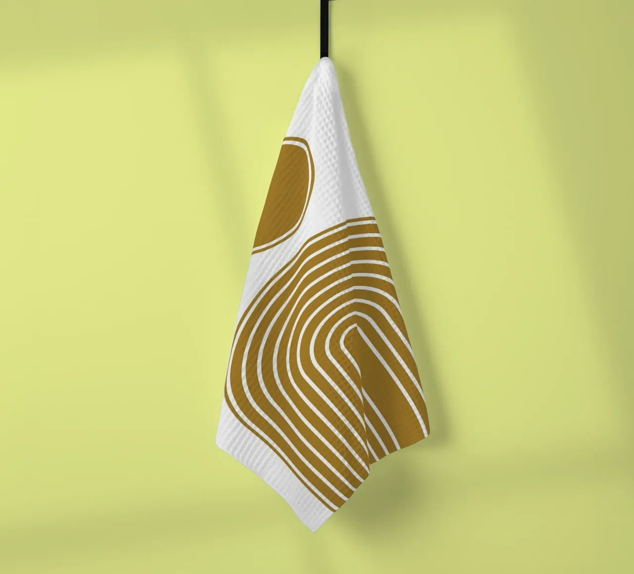 Abstract Geometric Art with Circle and Arches tea towel by MinimalistDesign