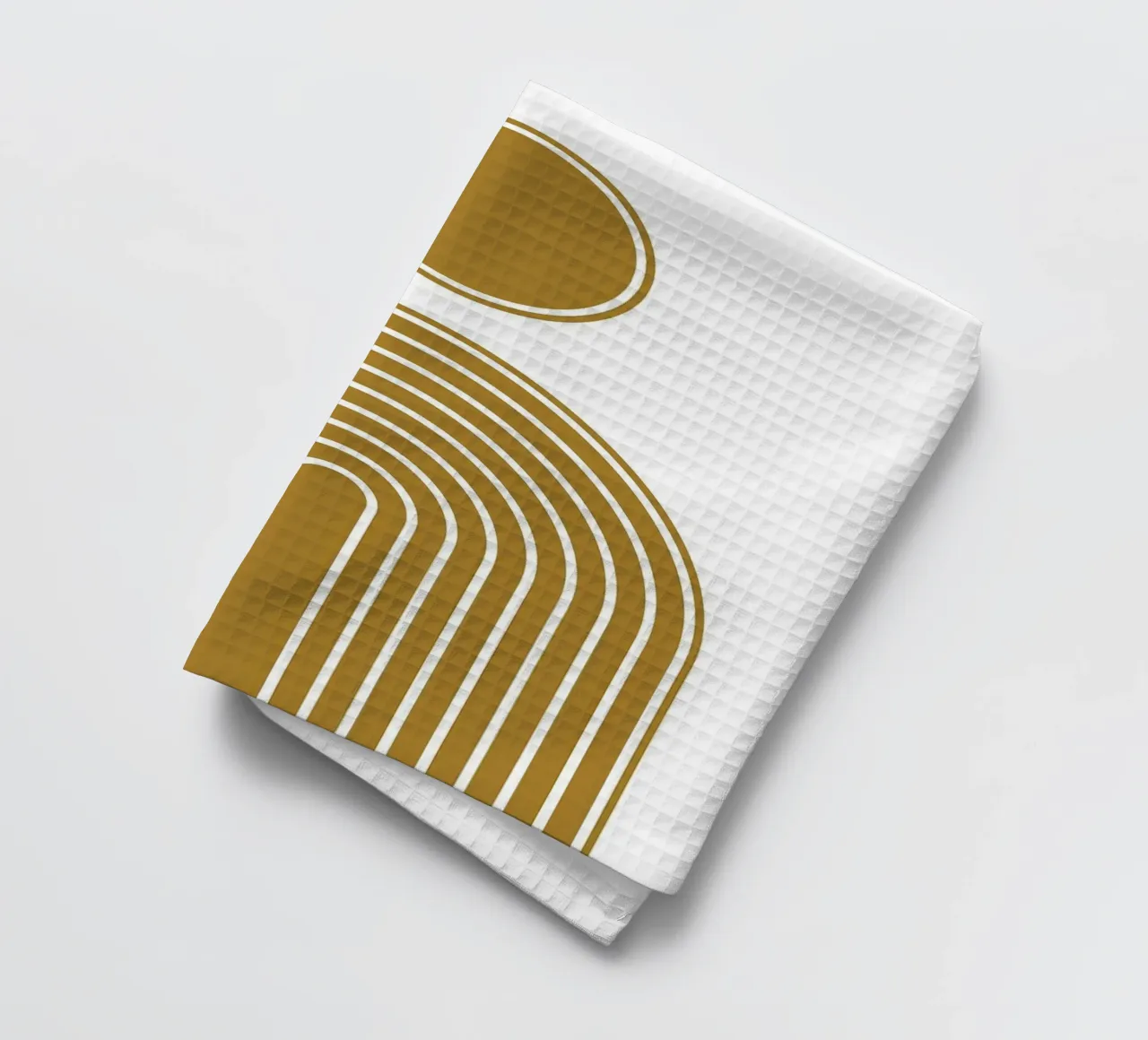 Abstract Geometric Art with Circle and Arches tea towel by MinimalistDesign