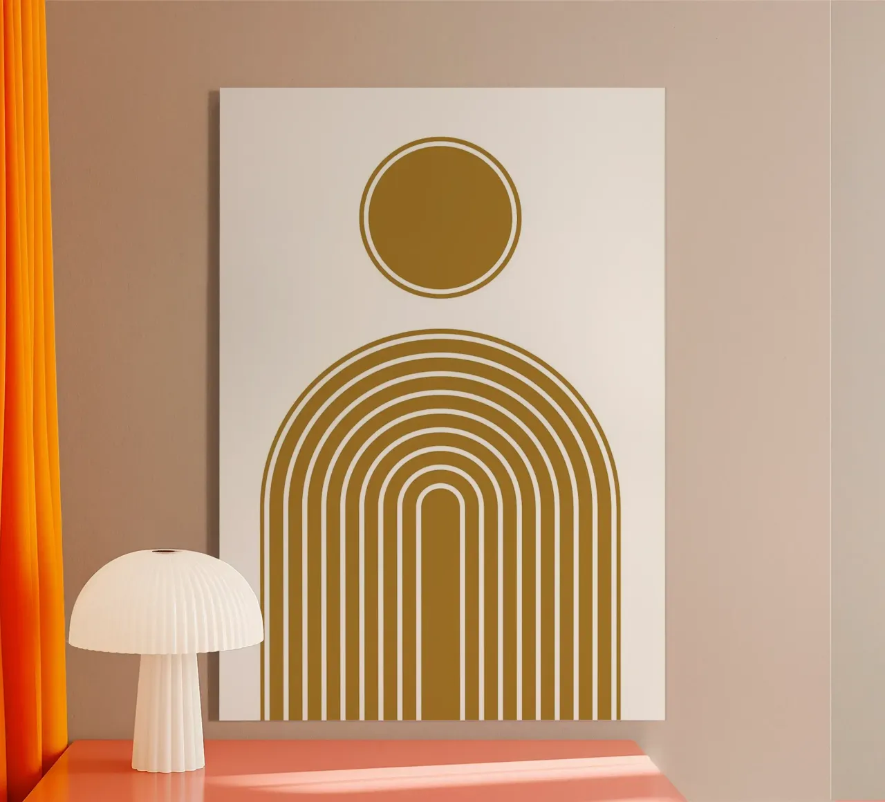 Arte geometrica astratta con cerchi e archi plexiglass da MinimalistDesign