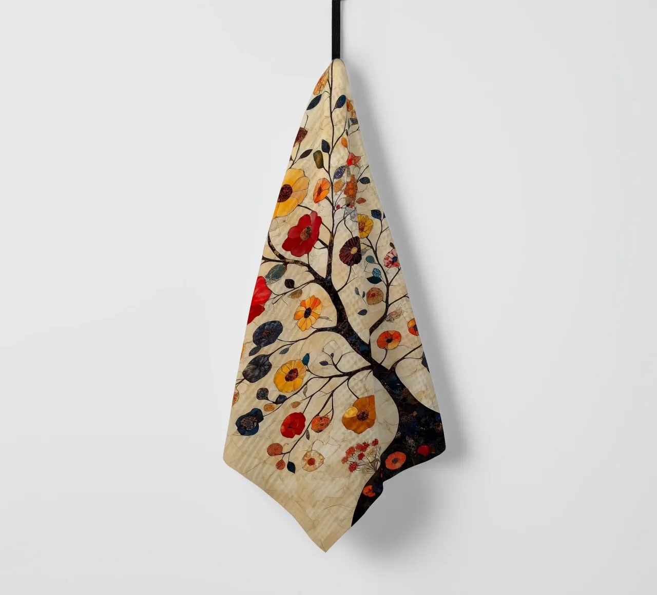Mosaico di alberi floreali canovaccio da cucina da MinimalistDesign