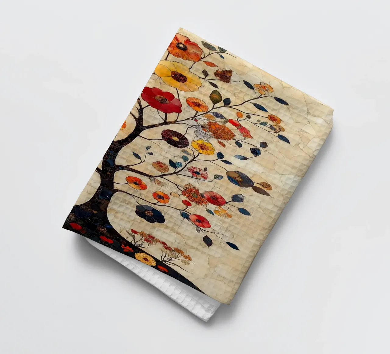 Mosaico di alberi floreali canovaccio da cucina da MinimalistDesign