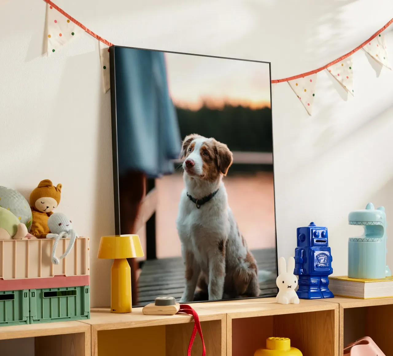 guter Welpe Alu-Dibond von animal story home