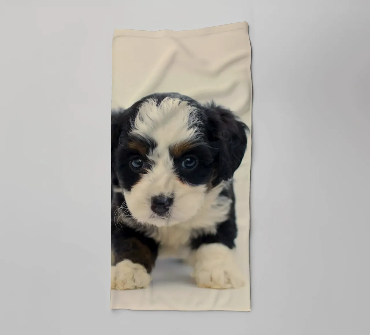 portrait d'un chiot enjoué serviette de bain de animal story home