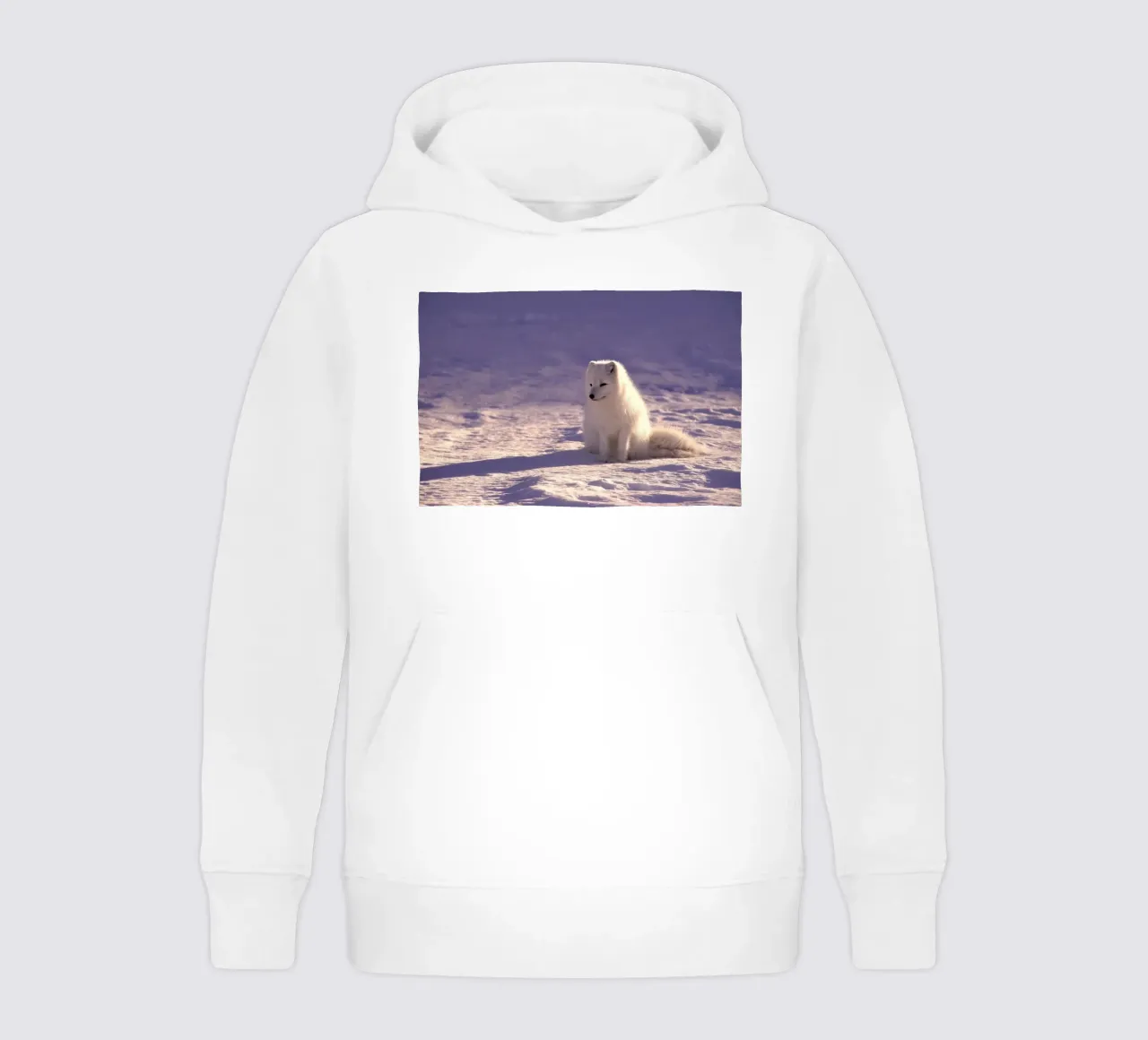 Polarfuchs auf Schnee Kinder Hoodie von animal story home