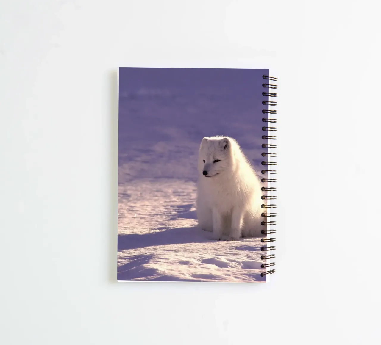 poolvos op sneeuw notitieboek met spiraal van animal story home