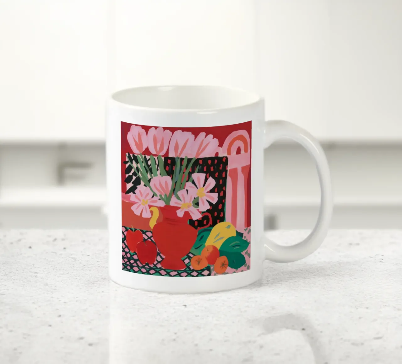 Arco di tulipani in fiore tazza in ceramica da Fable Tempa
