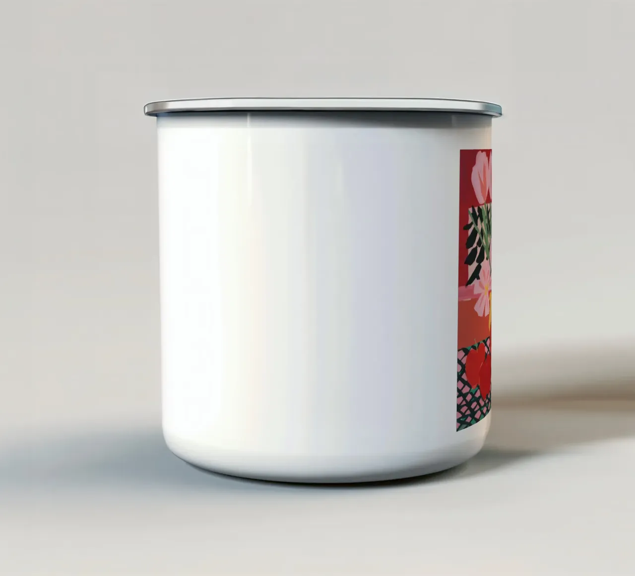 Arco di tulipani in fiore tazza in smalto da Fable Tempa