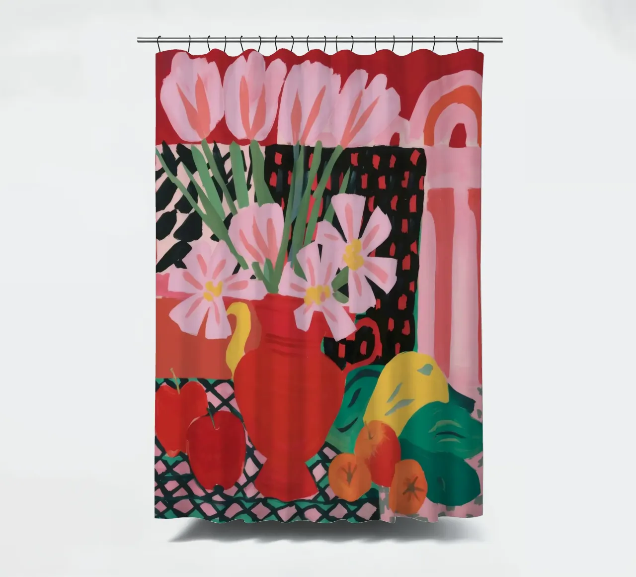Tulip Archway Bloom shower curtain by Fable Tempa