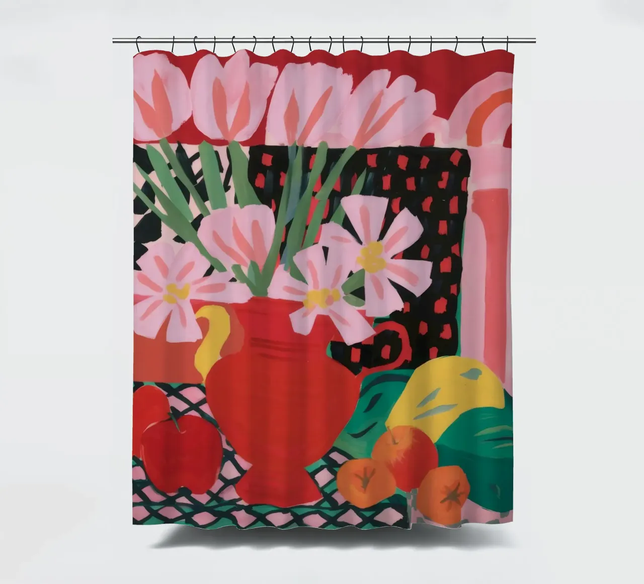Tulip Archway Bloom shower curtain by Fable Tempa