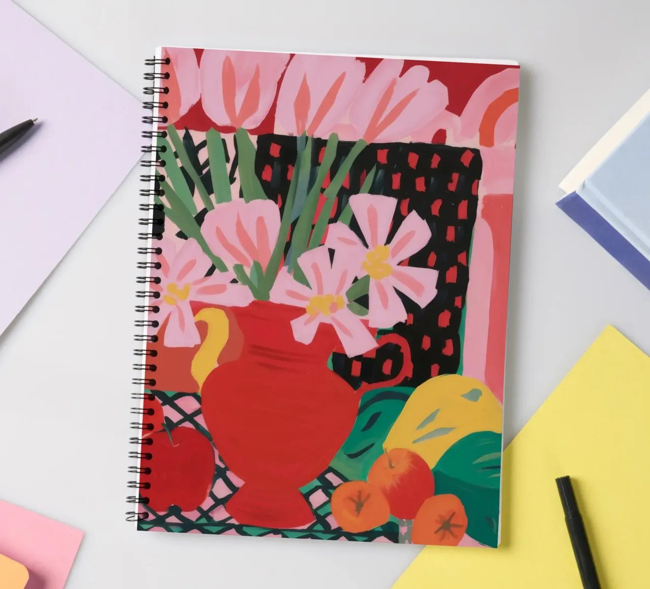 Tulip Archway Bloom spiral notebook by Fable Tempa