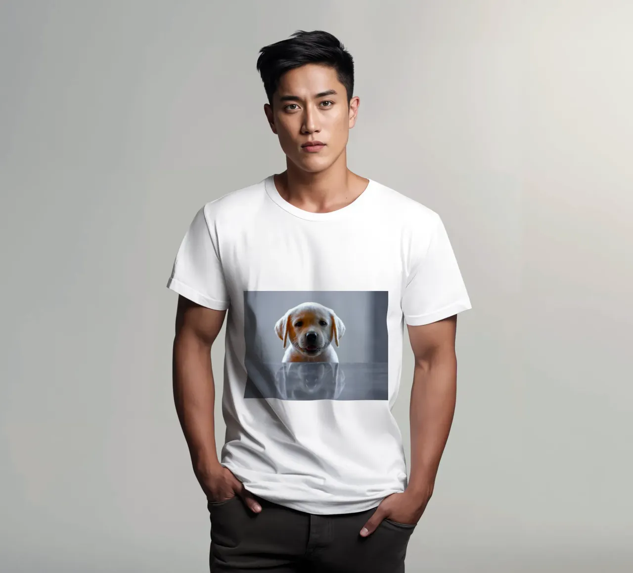 cucciolo di labrador riflessione t-shirt da animal story home