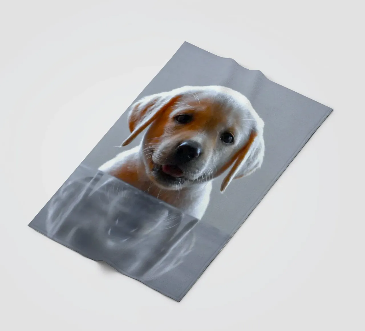 cucciolo di labrador riflessione coperta in pile da animal story home