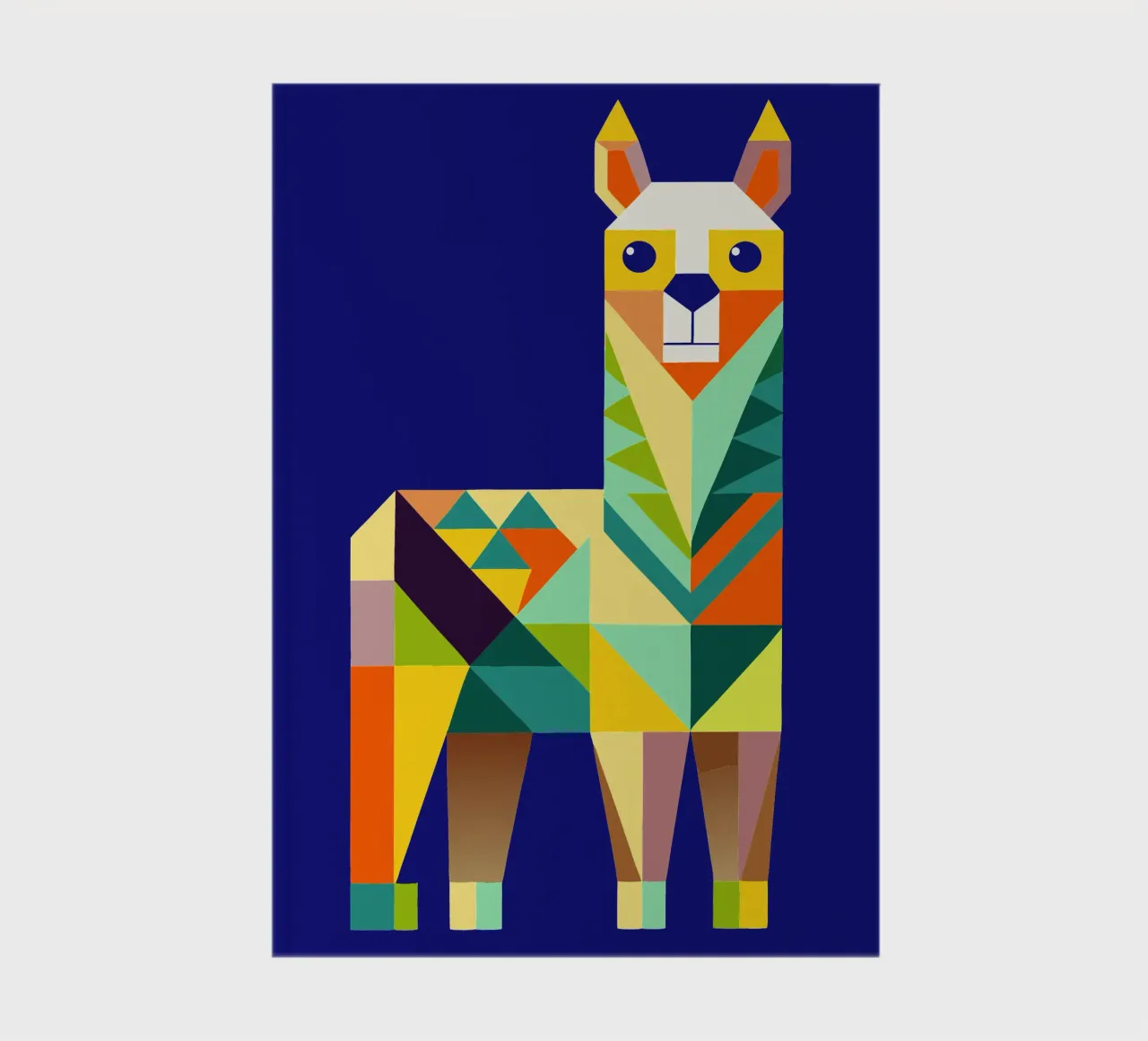 llama geometrics ilustration notebook by nemaro