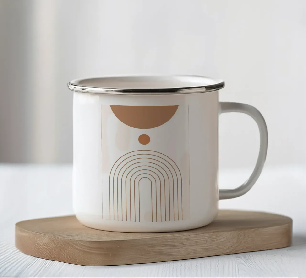 Archi astratti minimali 3 tazza in smalto da MinimalistDesign