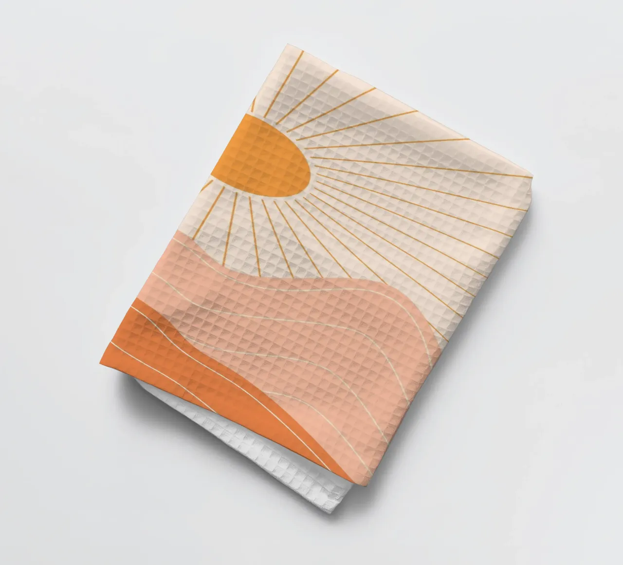 Scandinavian nature sunset tea towel by MinimalistDesign