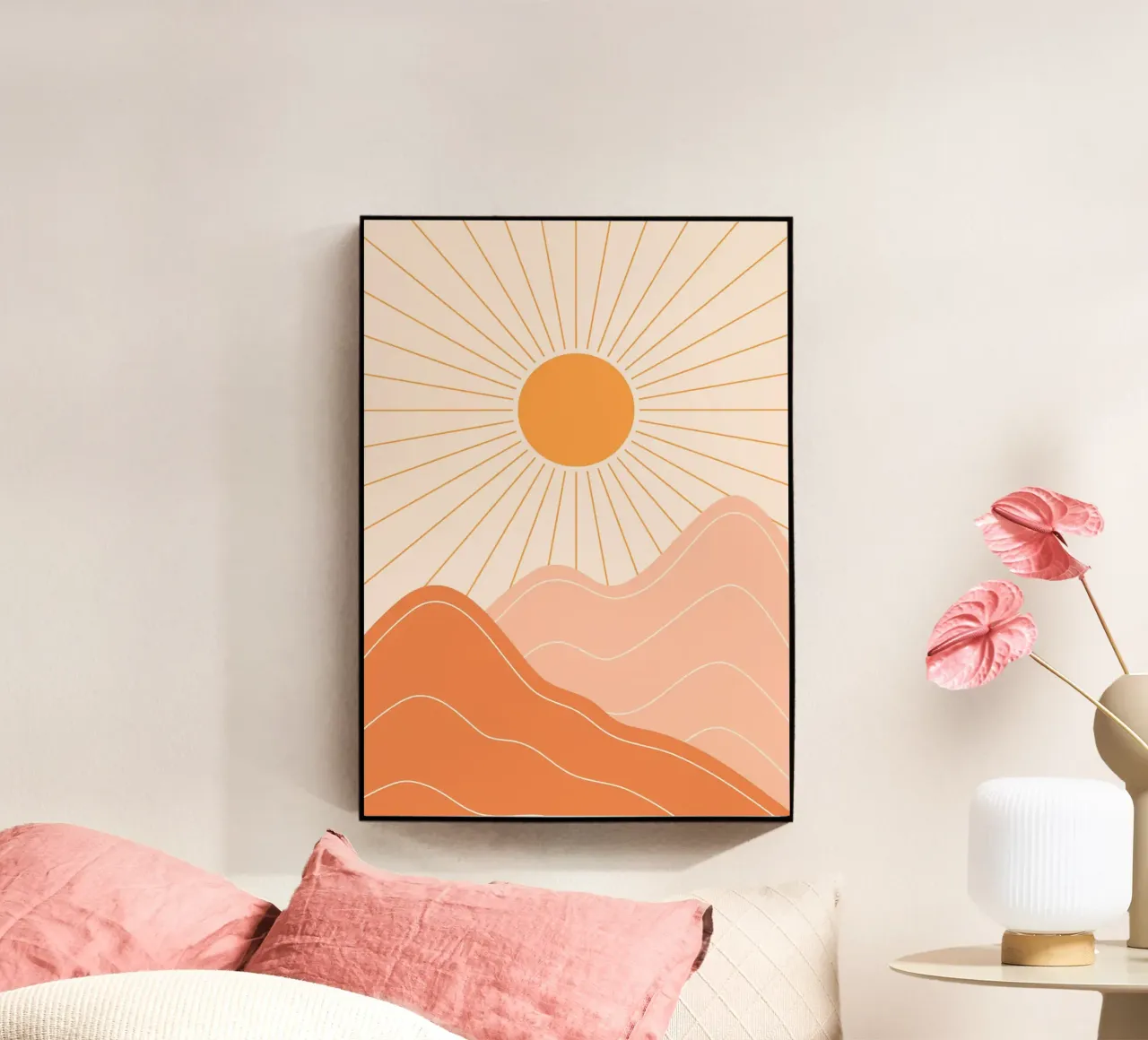Scandinavian nature sunset acrylic glass by MinimalistDesign