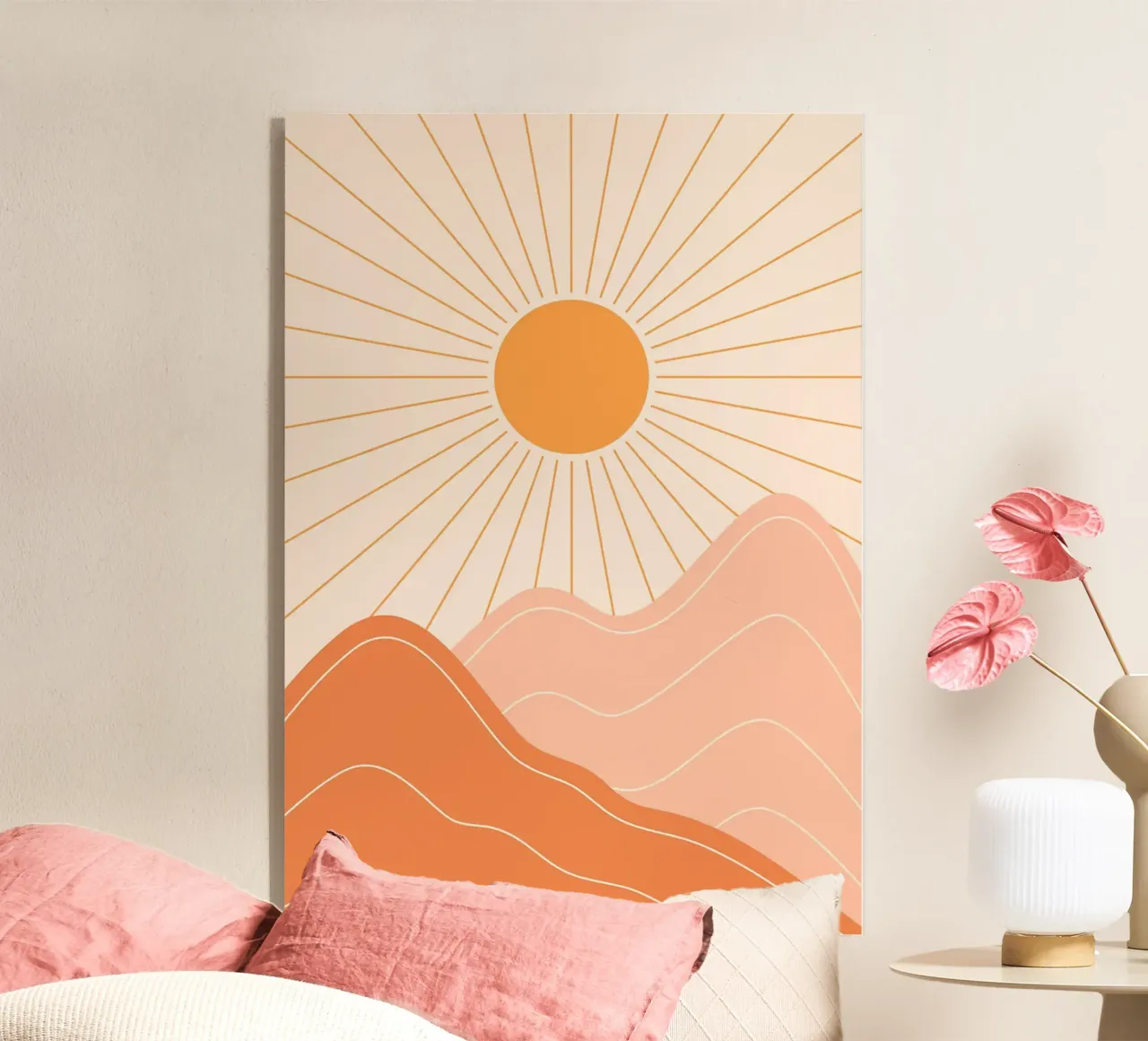 Scandinavian nature sunset acrylic glass by MinimalistDesign