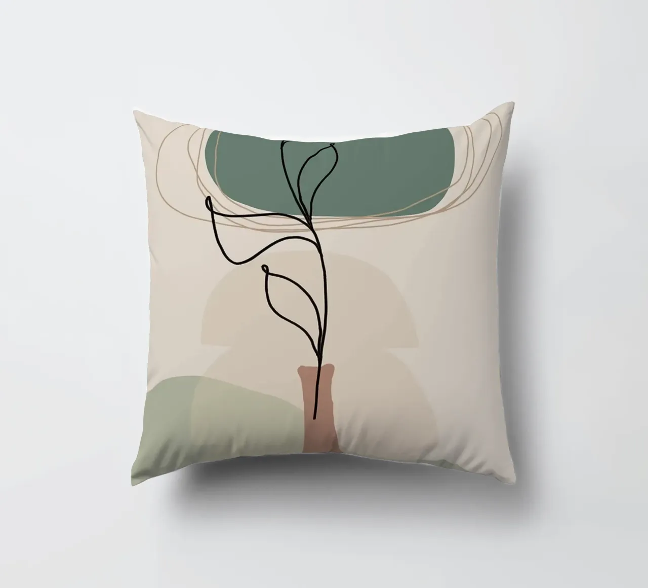 Boho Zen Minimal Floreale cuscino da MinimalistDesign
