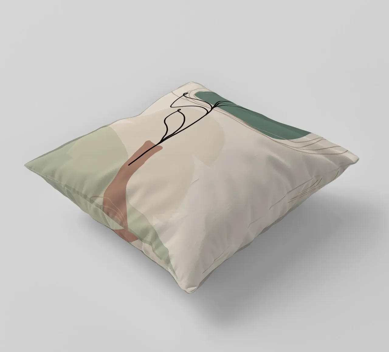 Boho Zen Minimal Floreale cuscino da MinimalistDesign