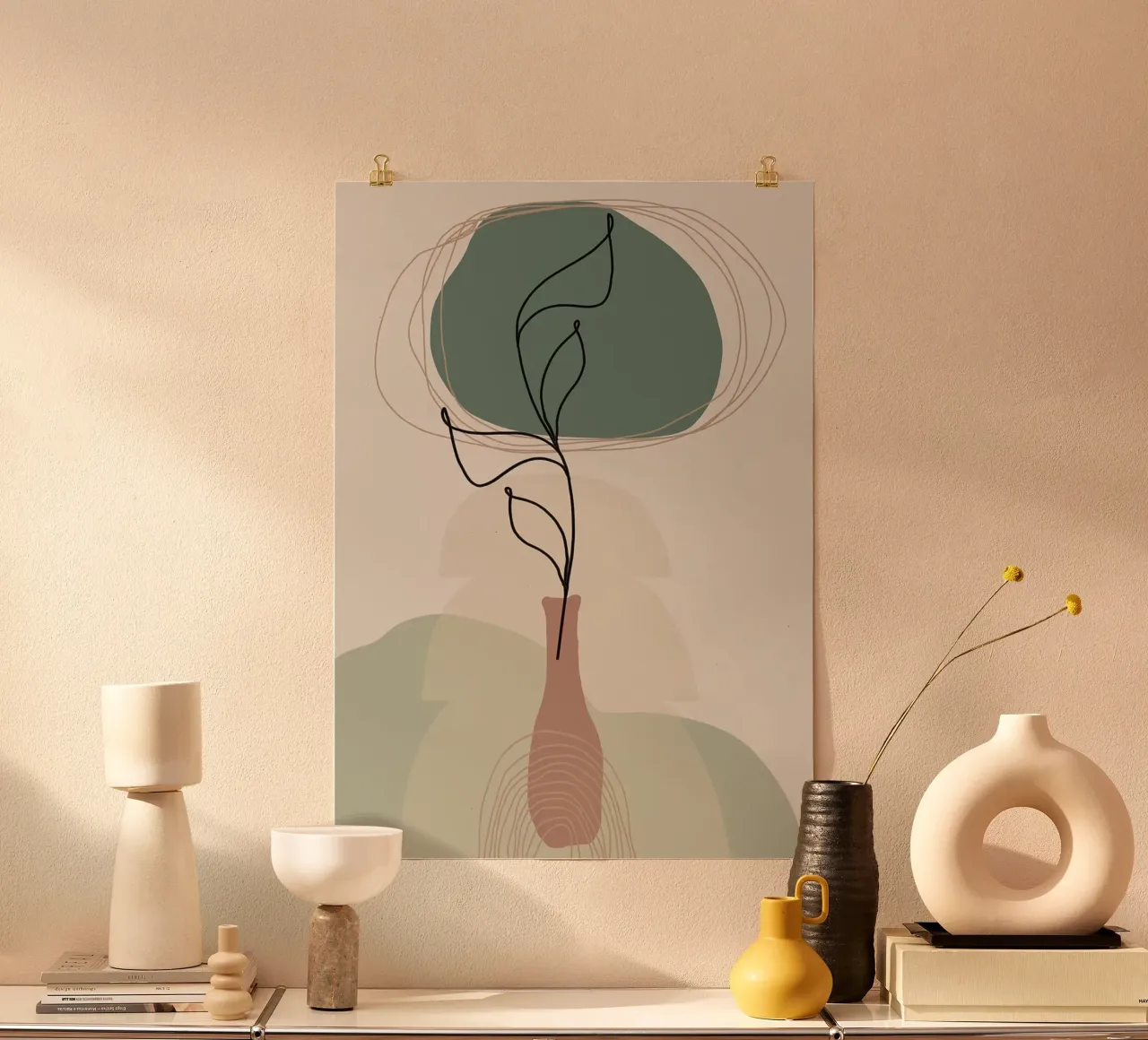 Boho Zen Minimal Floreale carta hahnemühle da MinimalistDesign
