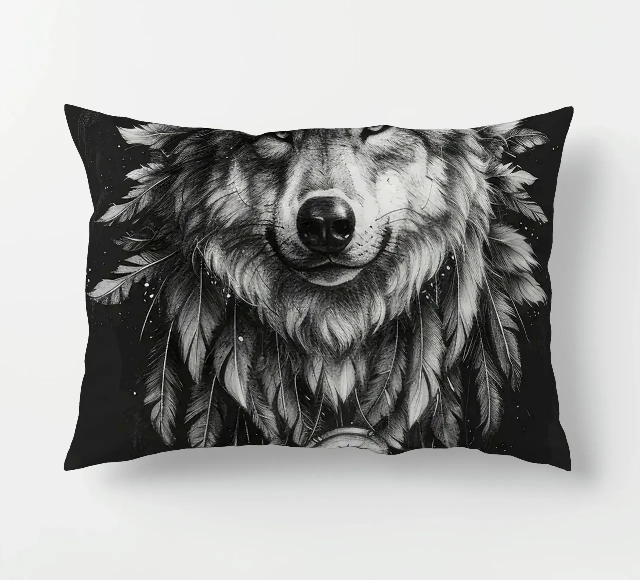 Acchiappasogni lupo boho cuscino da MinimalistDesign