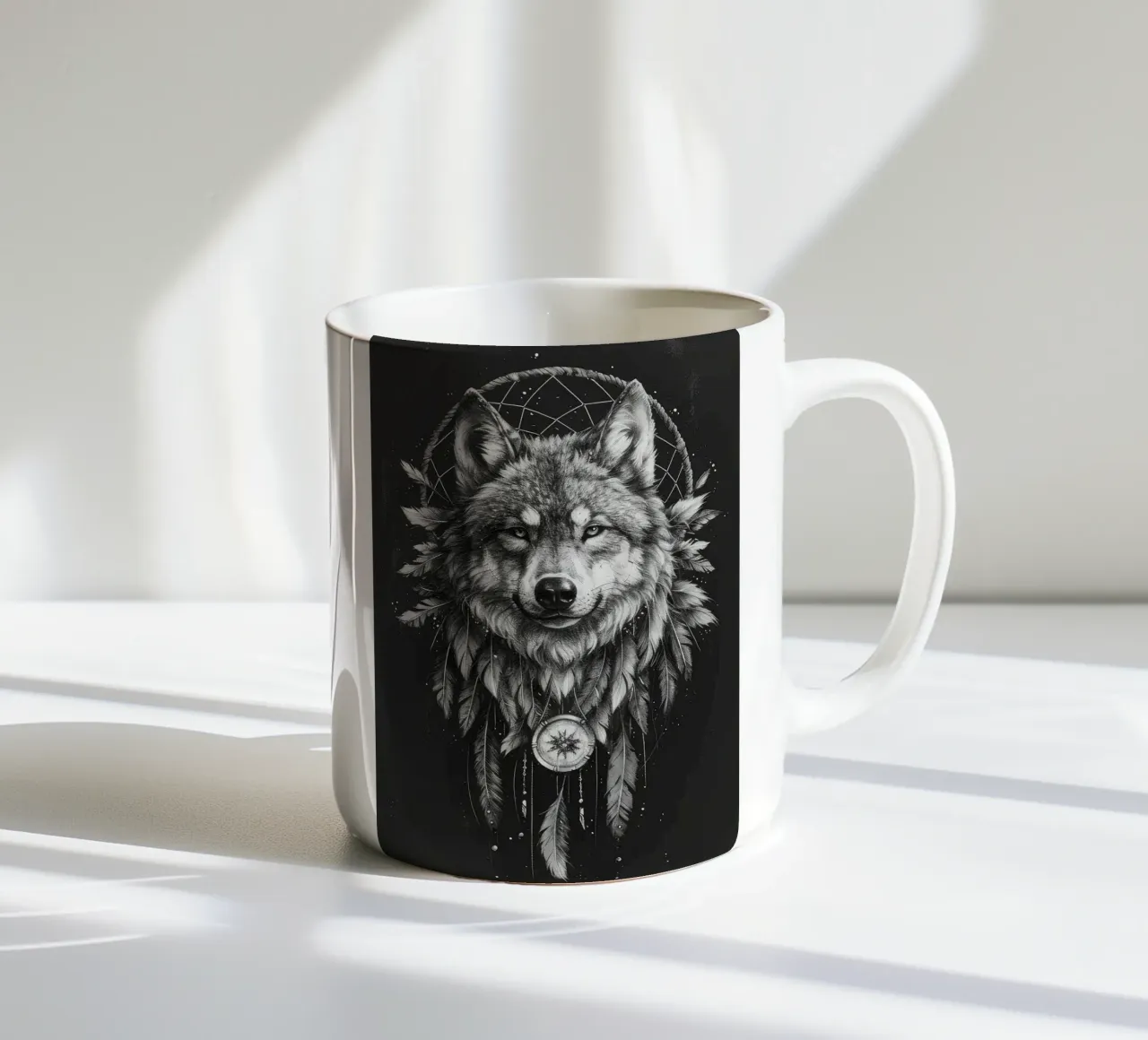 Acchiappasogni lupo boho tazza in ceramica da MinimalistDesign