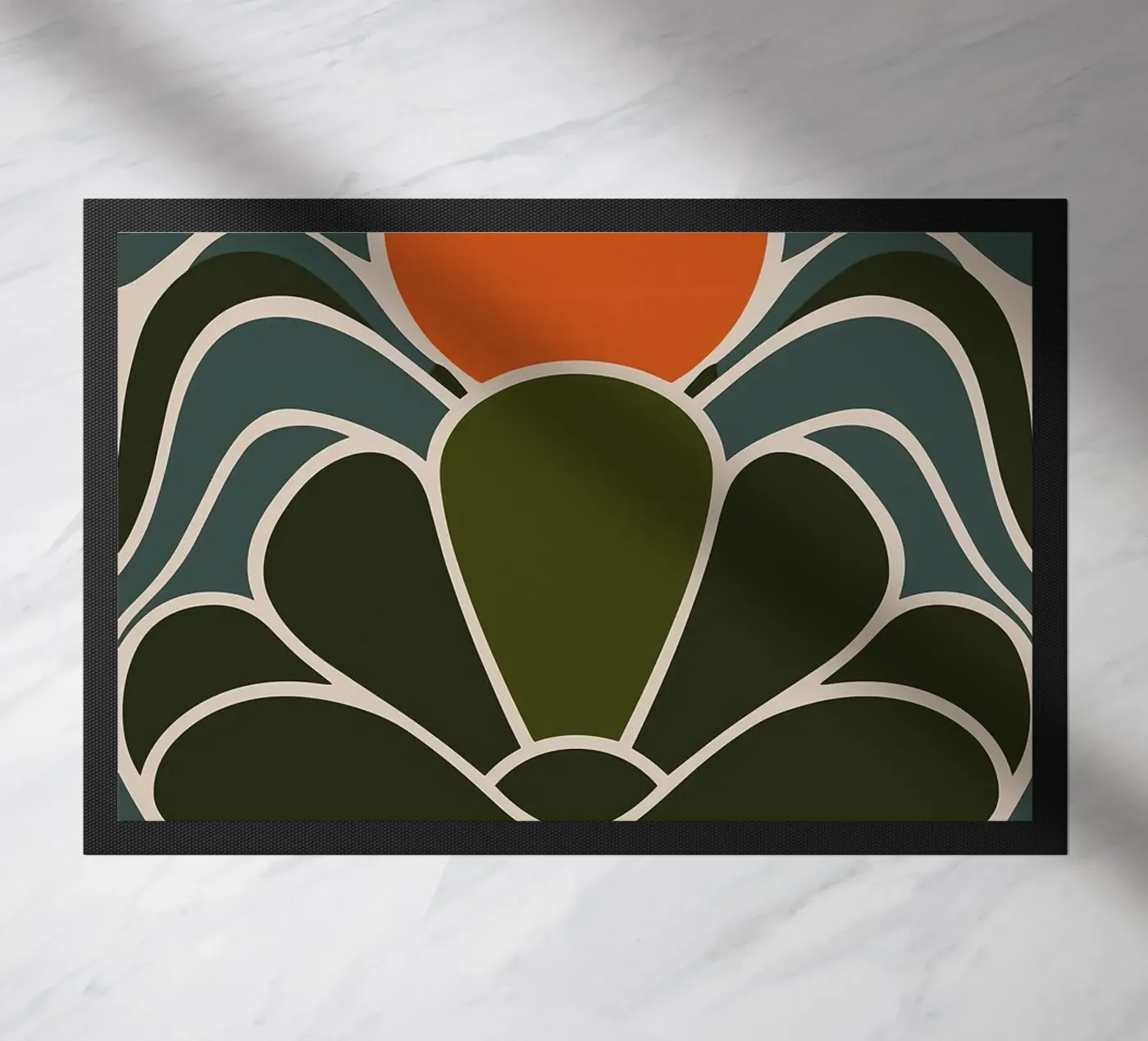 sun rays flower doormat by MinimalistDesign