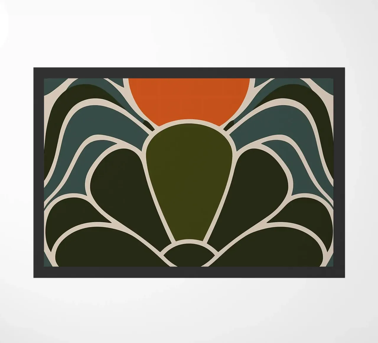 sun rays flower doormat by MinimalistDesign