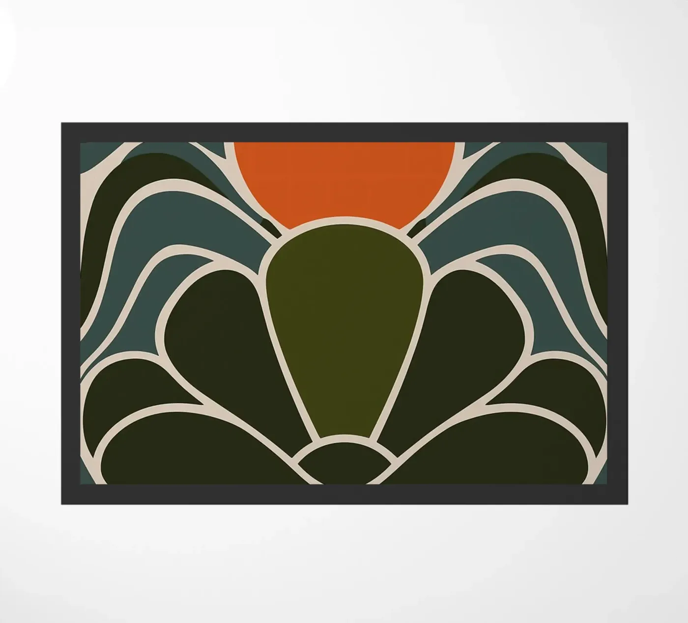 sun rays flower doormat by MinimalistDesign