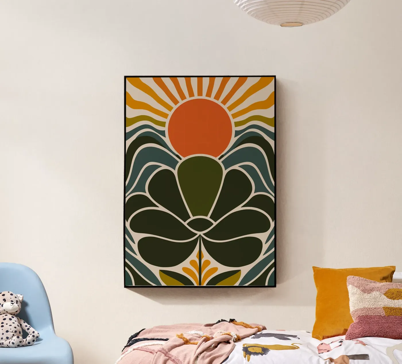 zonnestralen bloem acryl van MinimalistDesign