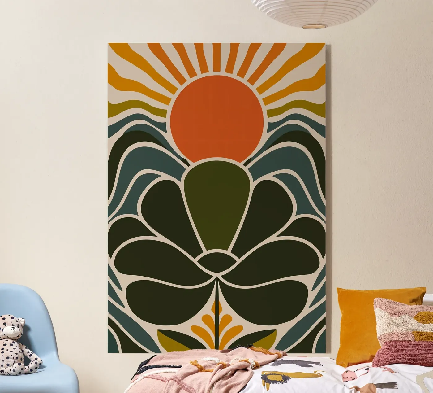 zonnestralen bloem acryl van MinimalistDesign