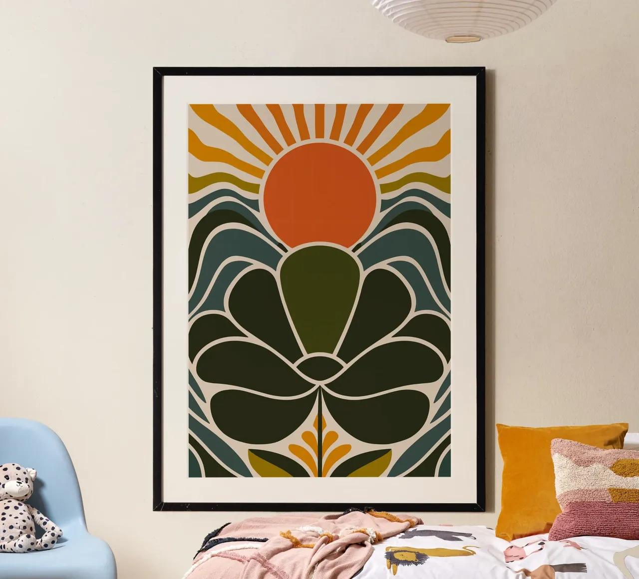 sun rays flower poster by MinimalistDesign