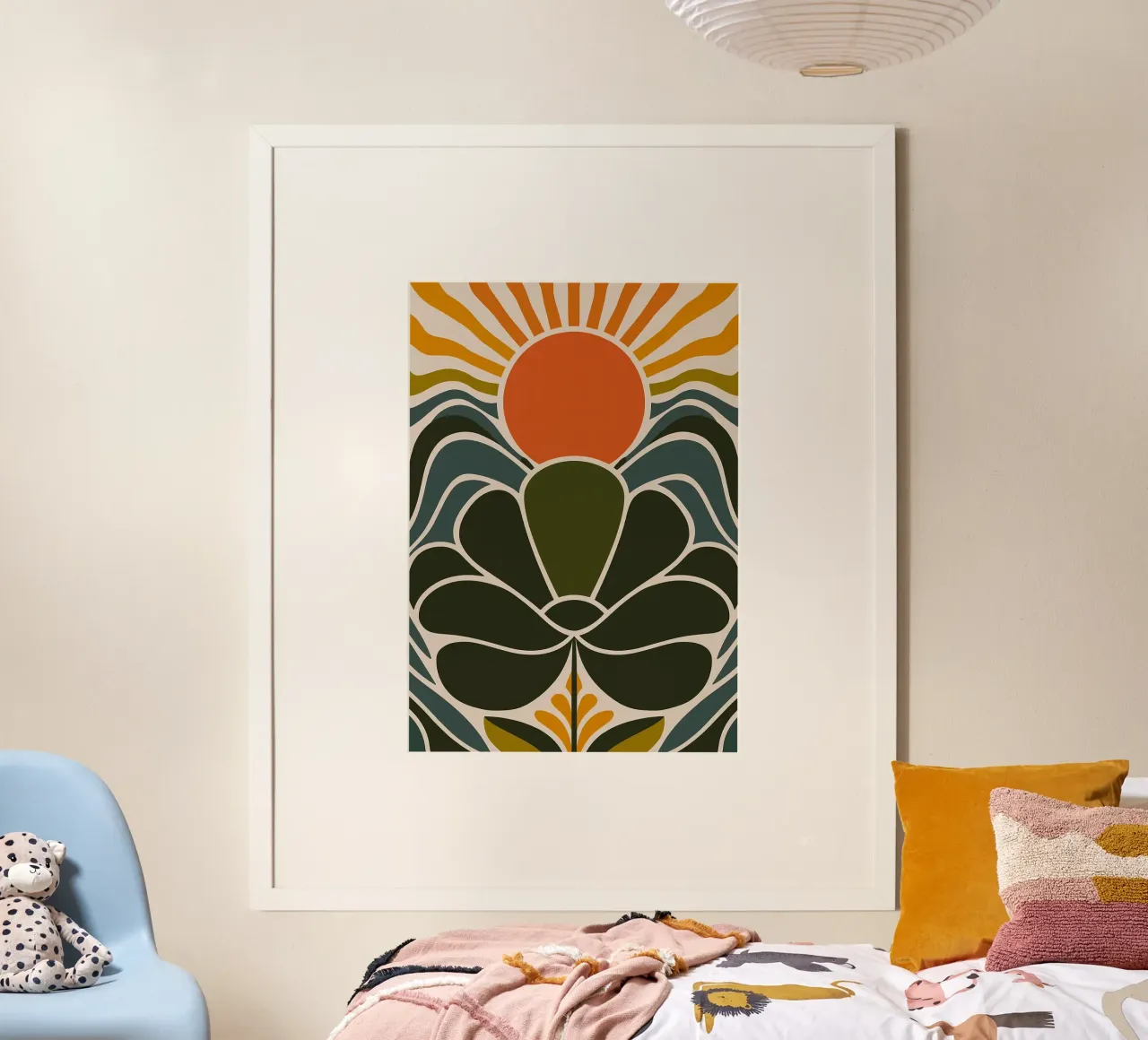 sun rays flower poster by MinimalistDesign