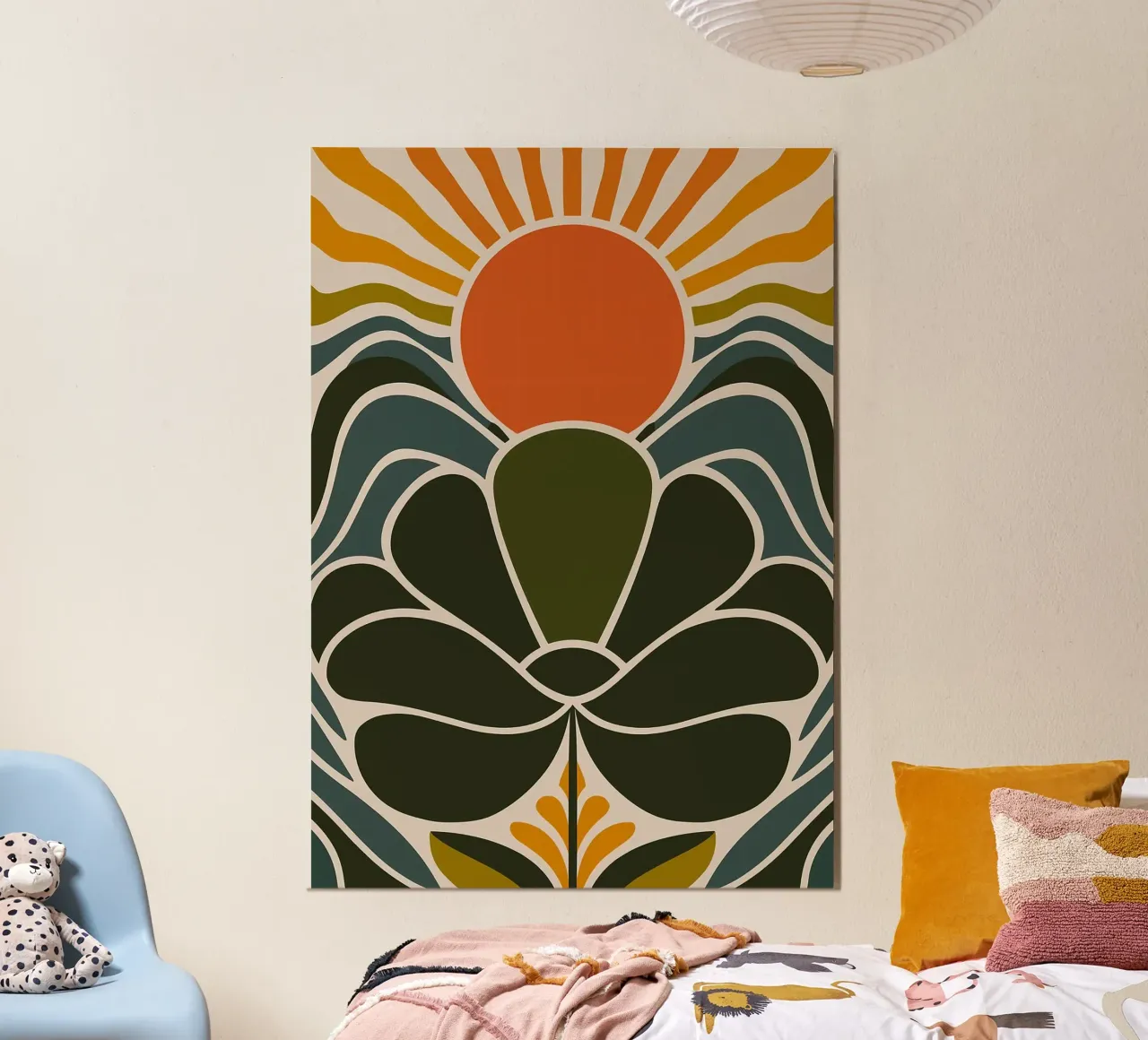 sun rays flower poster by MinimalistDesign