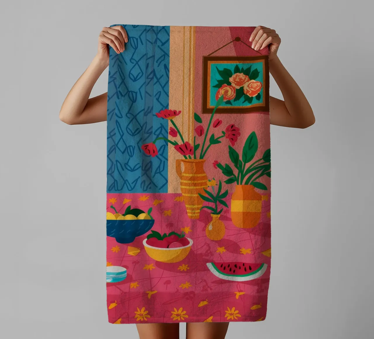 Mesa Azul Cosecha toalla de baño de Tiga Bersama