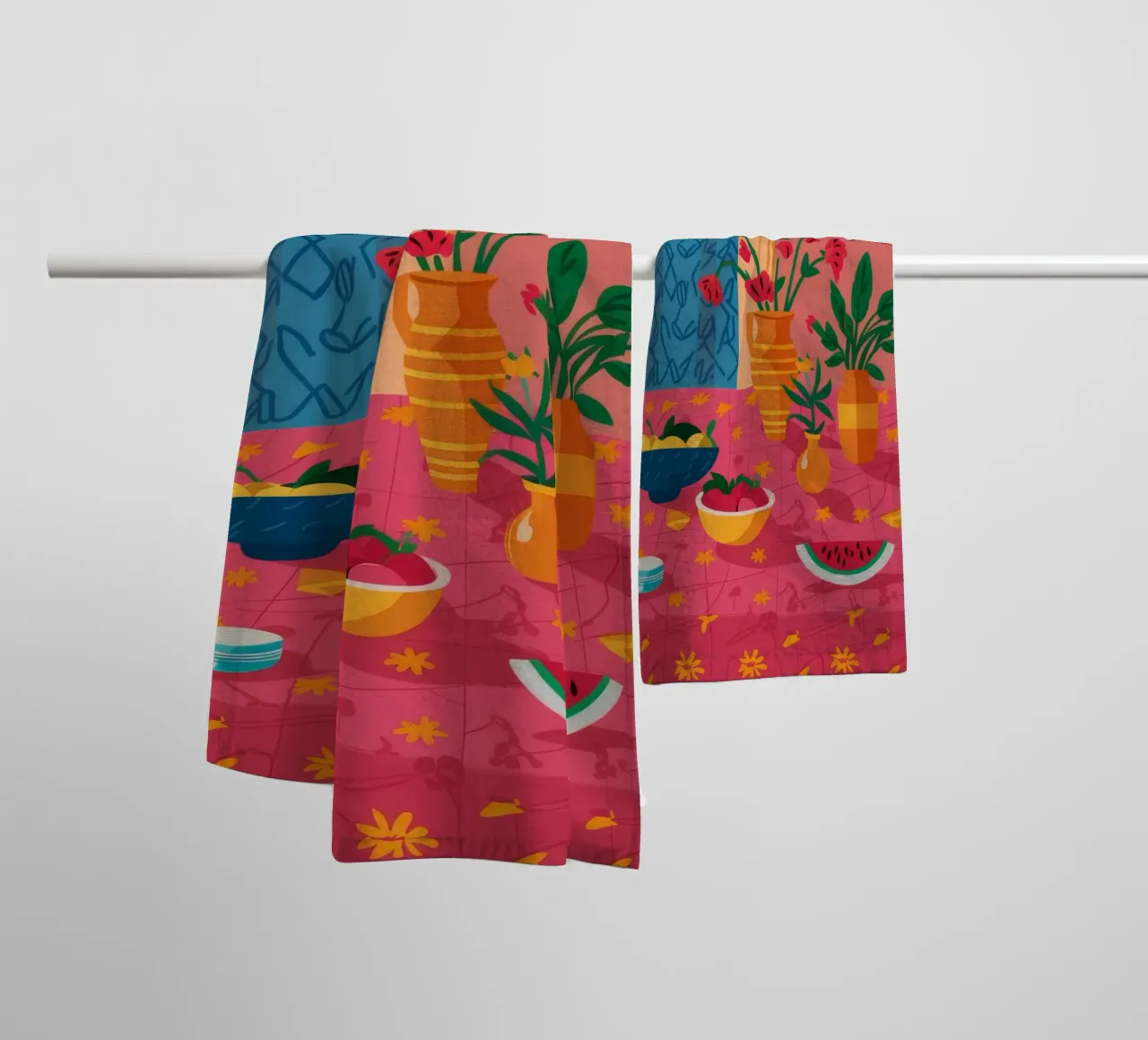 Mesa Azul Cosecha toalla de baño de Tiga Bersama