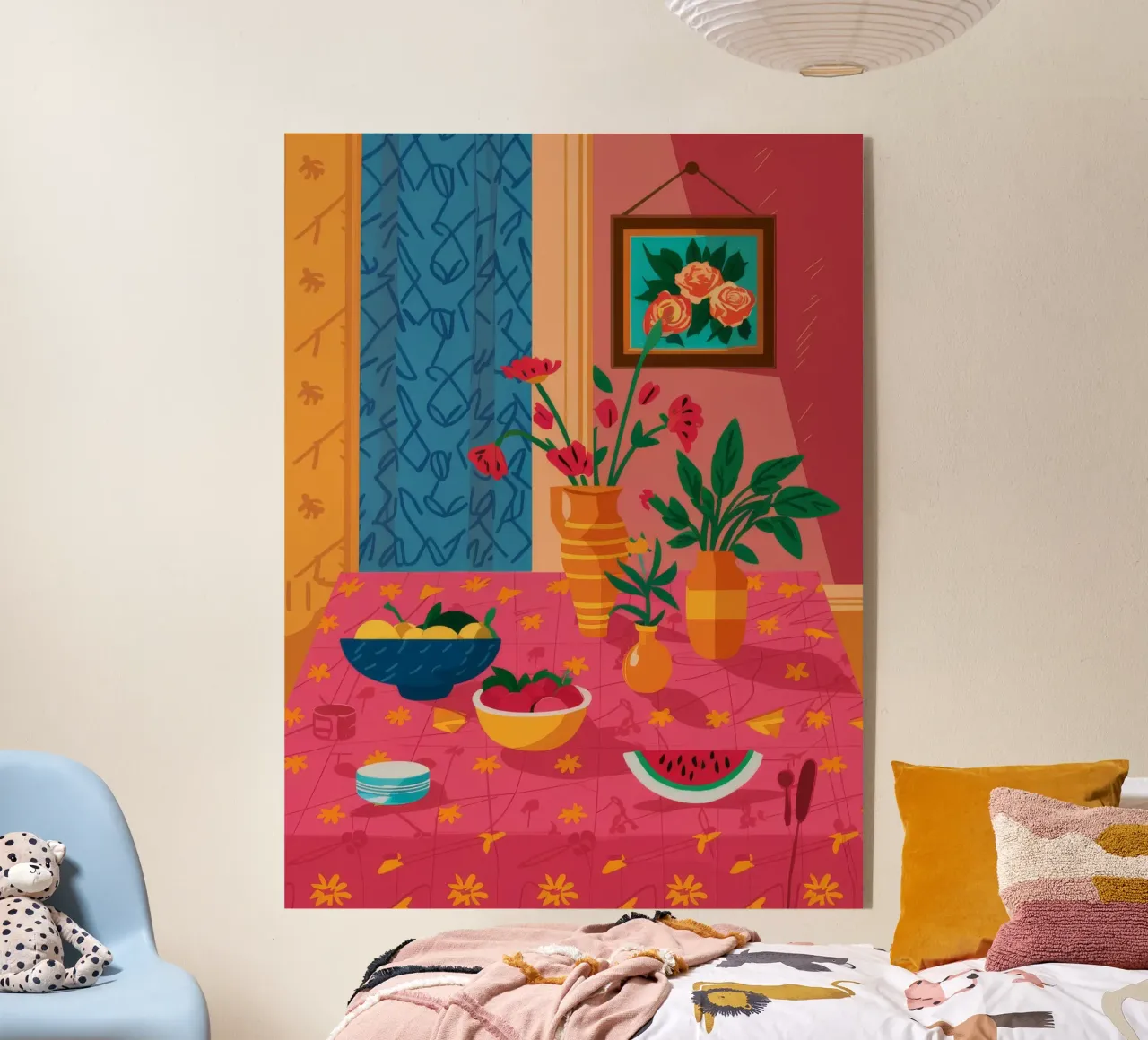 Mesa Azul Cosecha metacrilato de Tiga Bersama