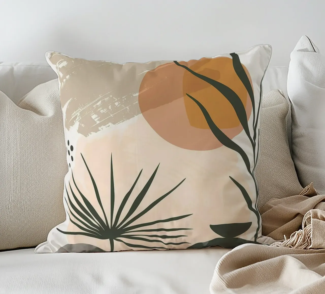 Astratto floreale botanico cuscino da MinimalistDesign