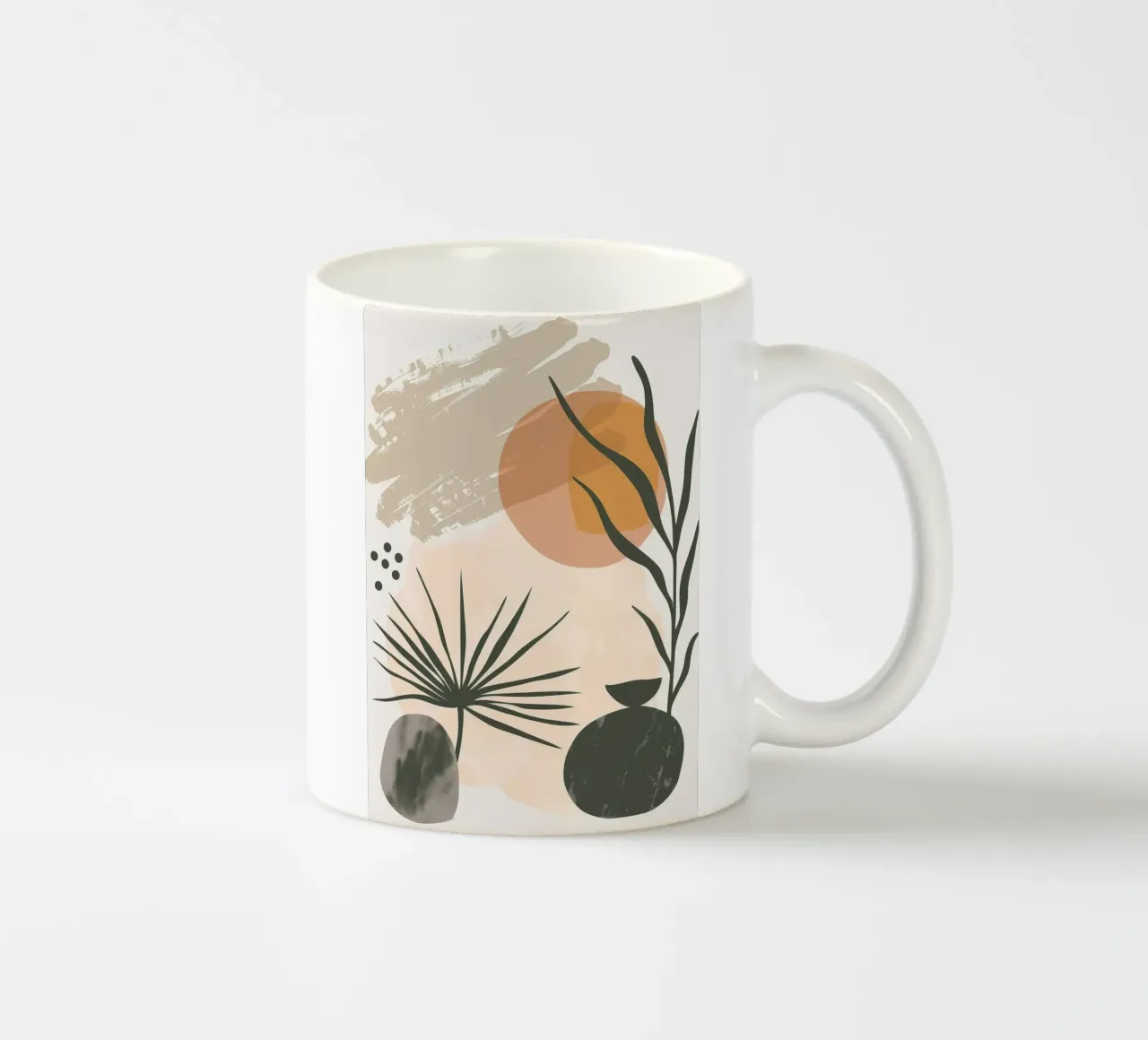 Astratto floreale botanico tazza in ceramica da MinimalistDesign