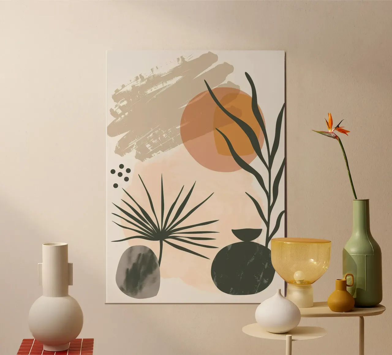 Astratto floreale botanico alluminio dibond da MinimalistDesign
